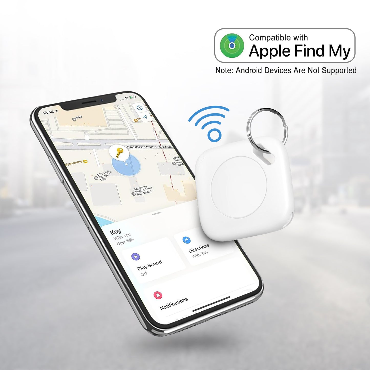 Anti-Loss Bluetooth Tracker - Replaceable Battery and 250 ft Bluetooth Range,Smart Mini GPS Locator Children's Pet Tracker Vehicle Locator