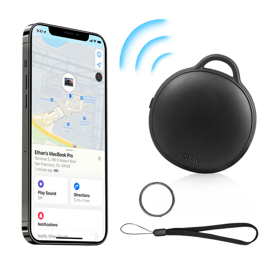 MVTAG Waterproof Bluetooth Tracker and Item Locator - Compatible with iOS Find My App - Replaceable Battery,Ideal for Keys, Bags, and Personal Items