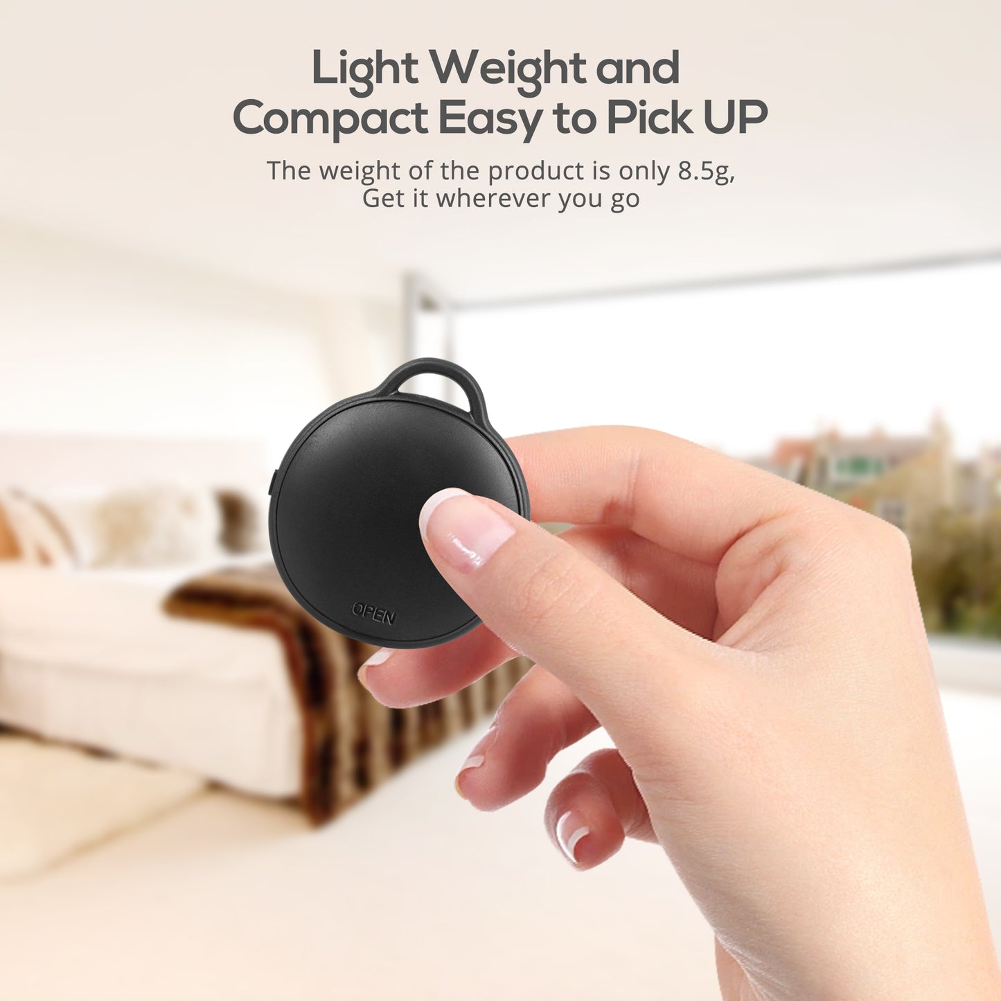 MVTAG Waterproof Bluetooth Tracker and Item Locator - Compatible with iOS Find My App - Replaceable Battery,Ideal for Keys, Bags, and Personal Items