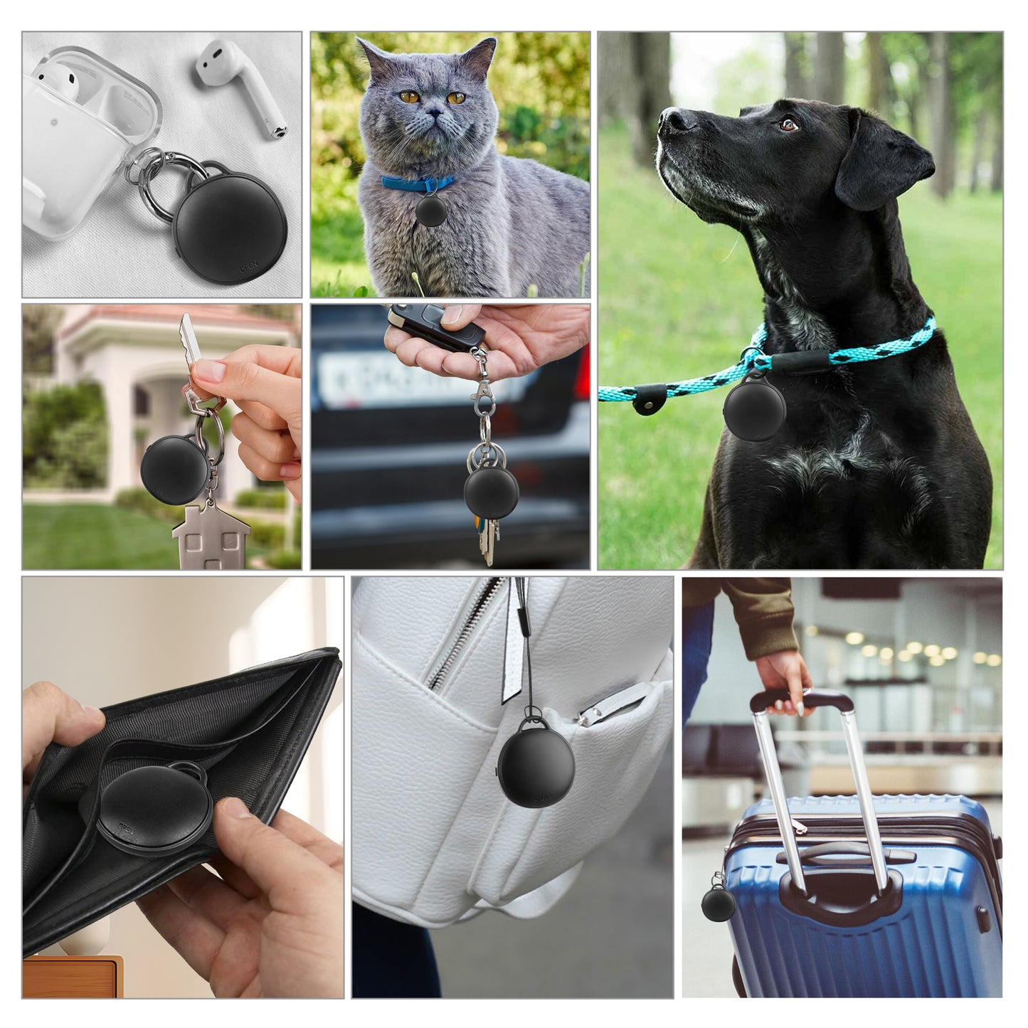 MVTAG Waterproof Bluetooth Tracker and Item Locator - Compatible with iOS Find My App - Replaceable Battery,Ideal for Keys, Bags, and Personal Items