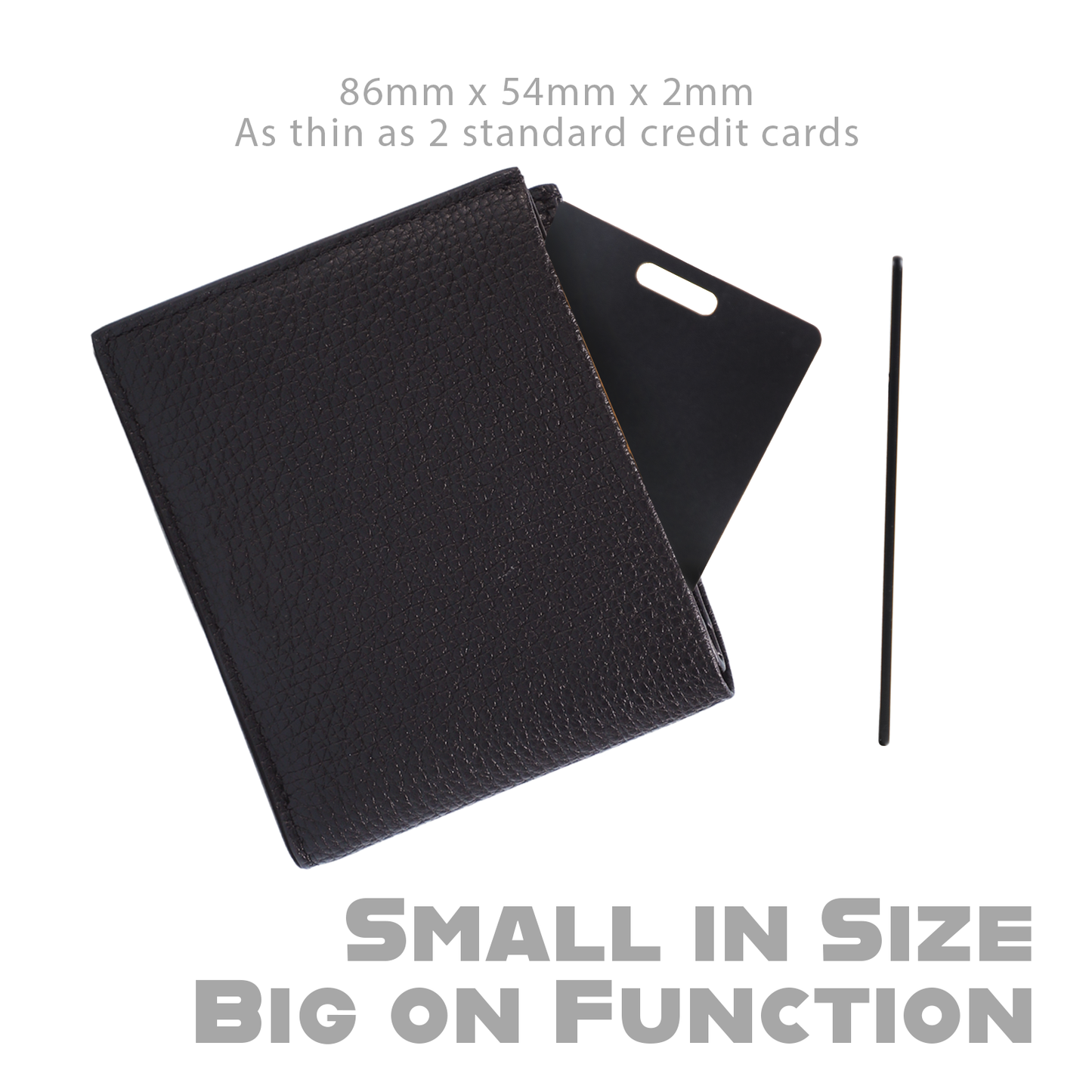Smart Wallet Tracker Card - Ultra-Thin iOS Find My Compatible, Wireless Charging, Credit Card Sized SmartCard Tracker for Wallets and Passports