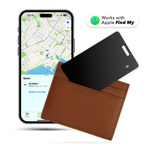 Smart Wallet Tracker Card - Ultra-Thin iOS Find My Compatible, Wireless Charging, Credit Card Sized SmartCard Tracker for Wallets and Passports